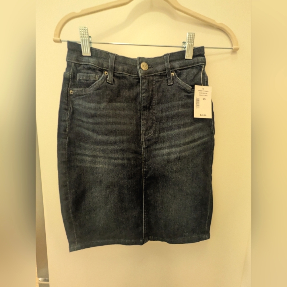 Pencil Denim Skirt